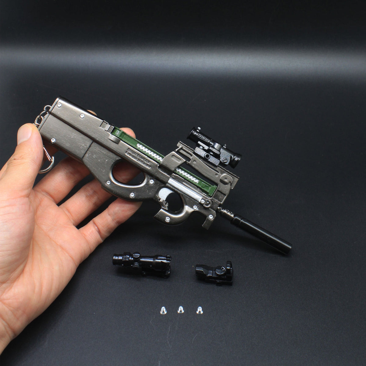 P90 Mental Submachine Miniature Gun 14CM/5.5" - Tophatter Daily Deals