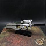 P90 Mental Submachine Miniature Gun 14CM/5.5" Wih Metal Stand - Tophatter Daily Deals