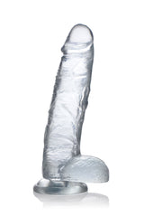JOCK C-Thru 9 Inch Clear TPE Dong with Balls and Suction Cup > Dildos > Large Dildos - Tophatter Daily Deals