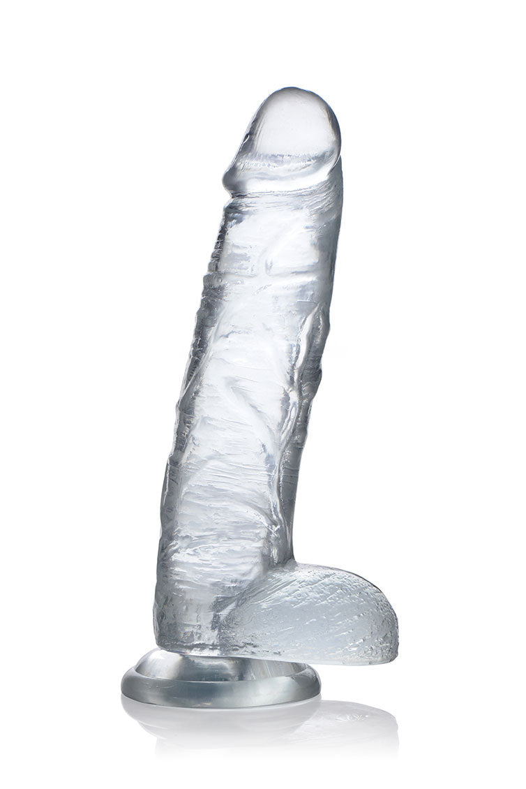 JOCK C-Thru 9 Inch Clear TPE Dong with Balls and Suction Cup > Dildos > Large Dildos - Tophatter Daily Deals