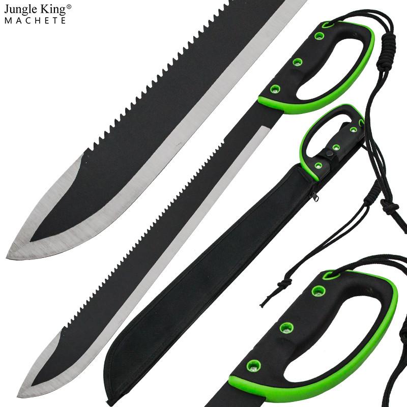 23 Inch Jungle King Machete w/Knuckle Guard - Undead Green Knife-Machete - Tophatter Daily Deals