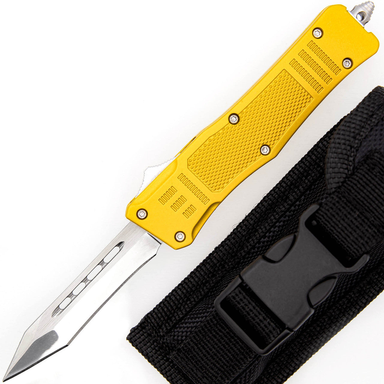 7" Compact Dual Action Automatic Out The Front Pocket Knife - Tophatter's Guns'N'Weapons Store - FREE SHIPPING Collectible Weapons - Tophatter Daily Deals