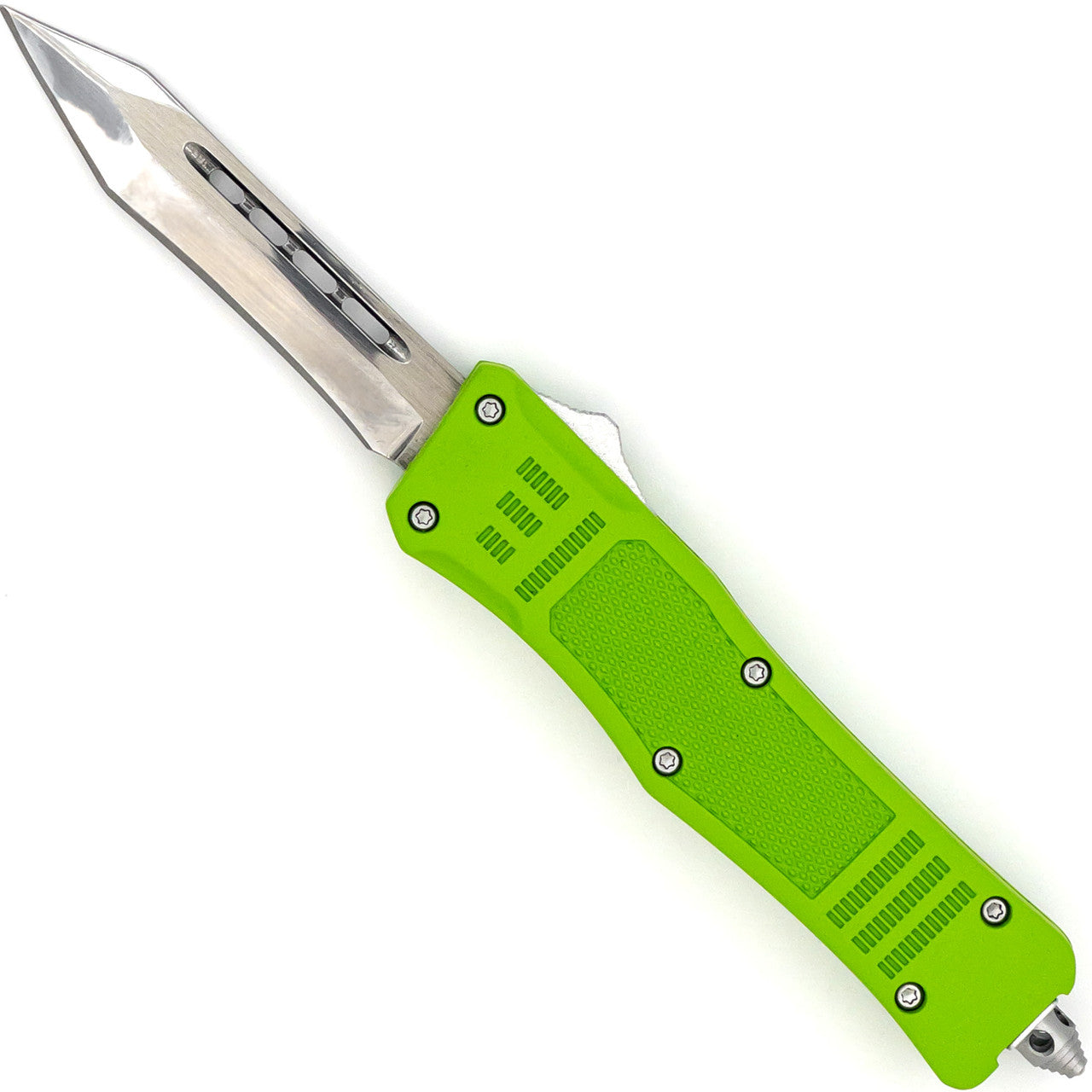 7" Vibrant Green Compact Automatic Tanto Blade Out the Front Pocket Knife - TOPHATTER'S ARMORY DEALS Collectible Weapons - Tophatter Daily Deals