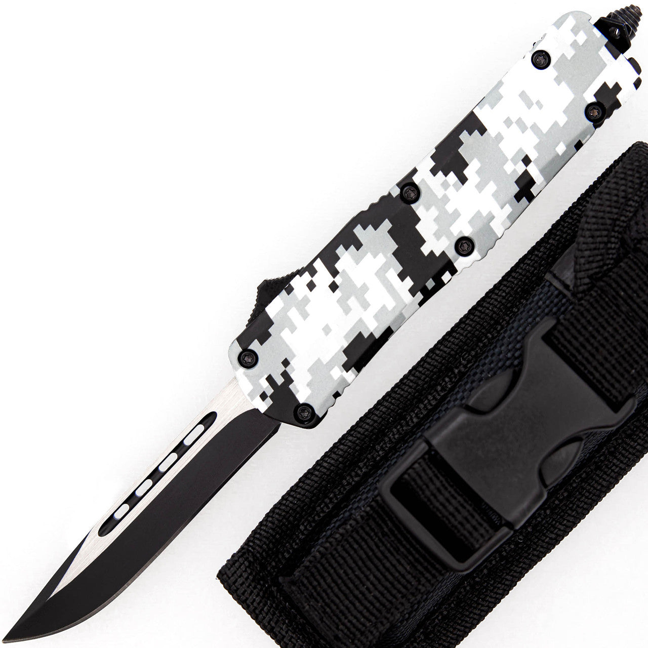 7.3" No Retreat Automatic Dual Action Compact OTF Knife - TOPHATTER'S ARMORY DEALS Collectible Weapons - Tophatter Daily Deals
