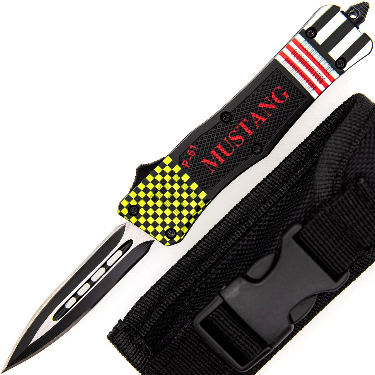 7" Military Automatic Dual Action Compact OTF Knife Collectible Weapons - Tophatter Daily Deals