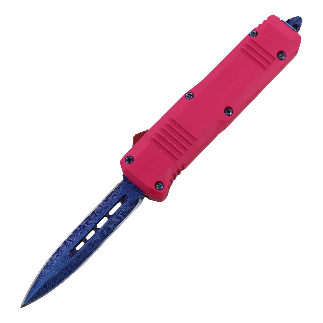6.75" Miss Hyde Damascus Steel Automatic Compact OTF Knife - TOPHATTER'S ARMORY DEALS Collectible Weapons - Tophatter Daily Deals