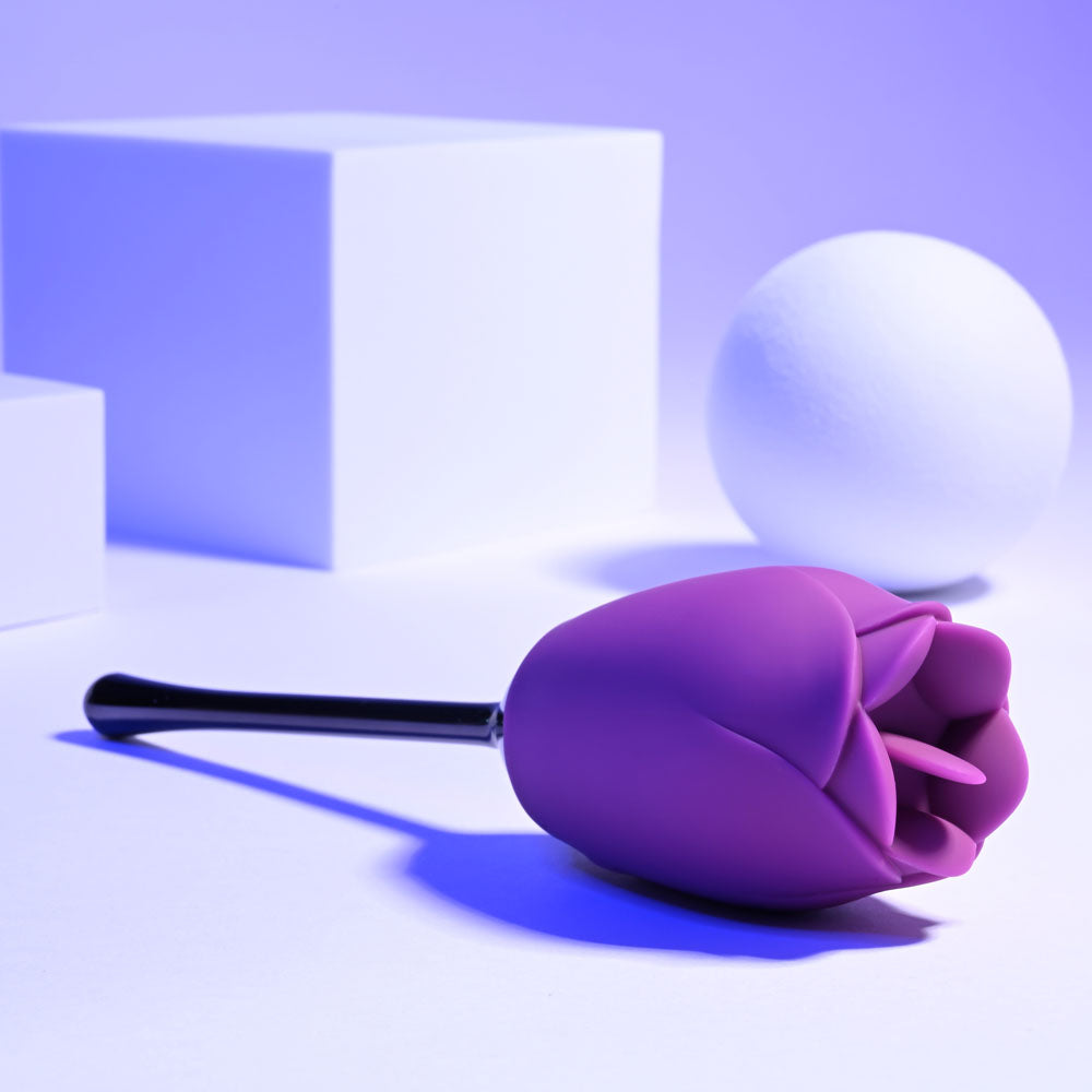 Playboy Pleasure PETAL Vibrator with Tongue-Flicking Head > Sex Toys For Ladies > Rose Stimulators - Tophatter Daily Deals