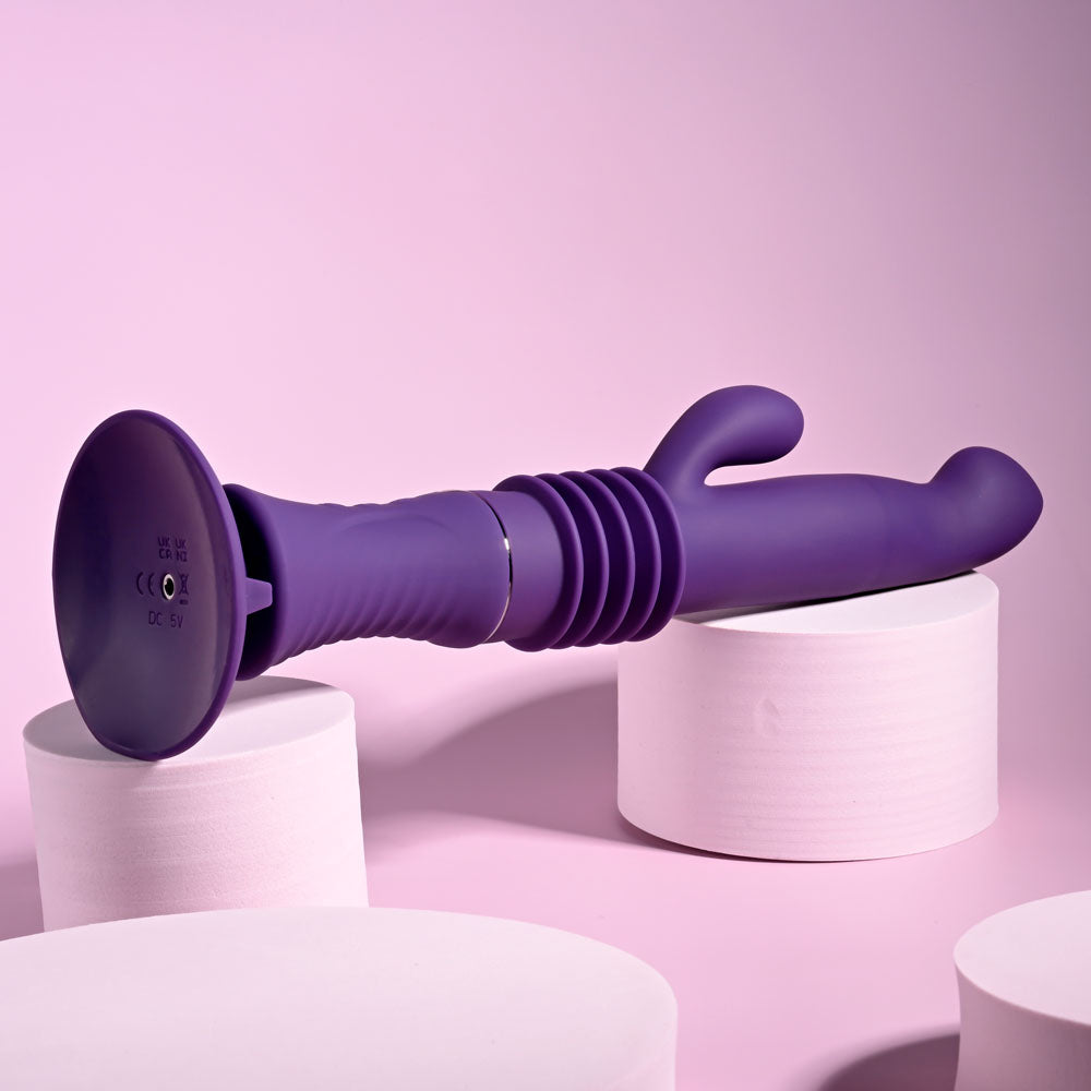 Playboy Pleasure Hoppy Ending – USB Rechargeable 29.2 cm Rabbit Vibrator > Vibrators > Ladies > Rabbit Multi - Tophatter Daily Deals