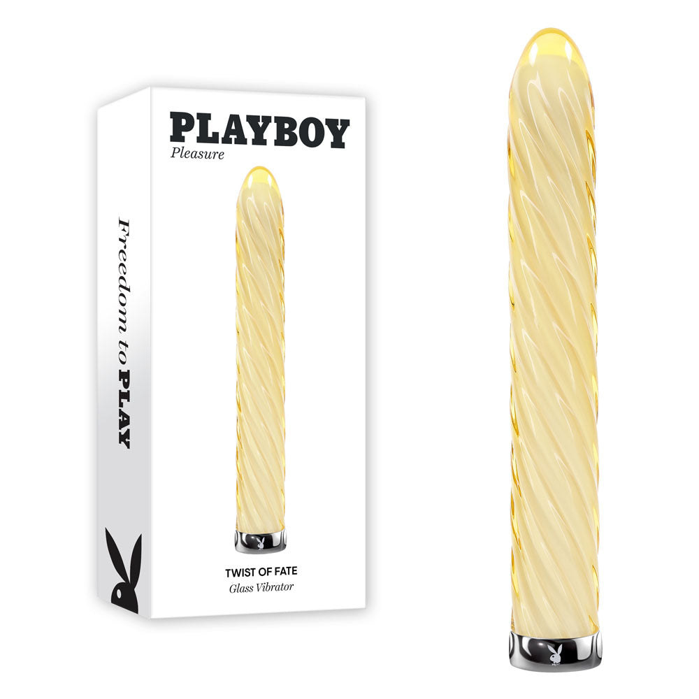 Playboy Pleasure Twist of Fate 17.5 cm Glass Vibrator > Vibrators > Standard Vibrators - Tophatter Daily Deals