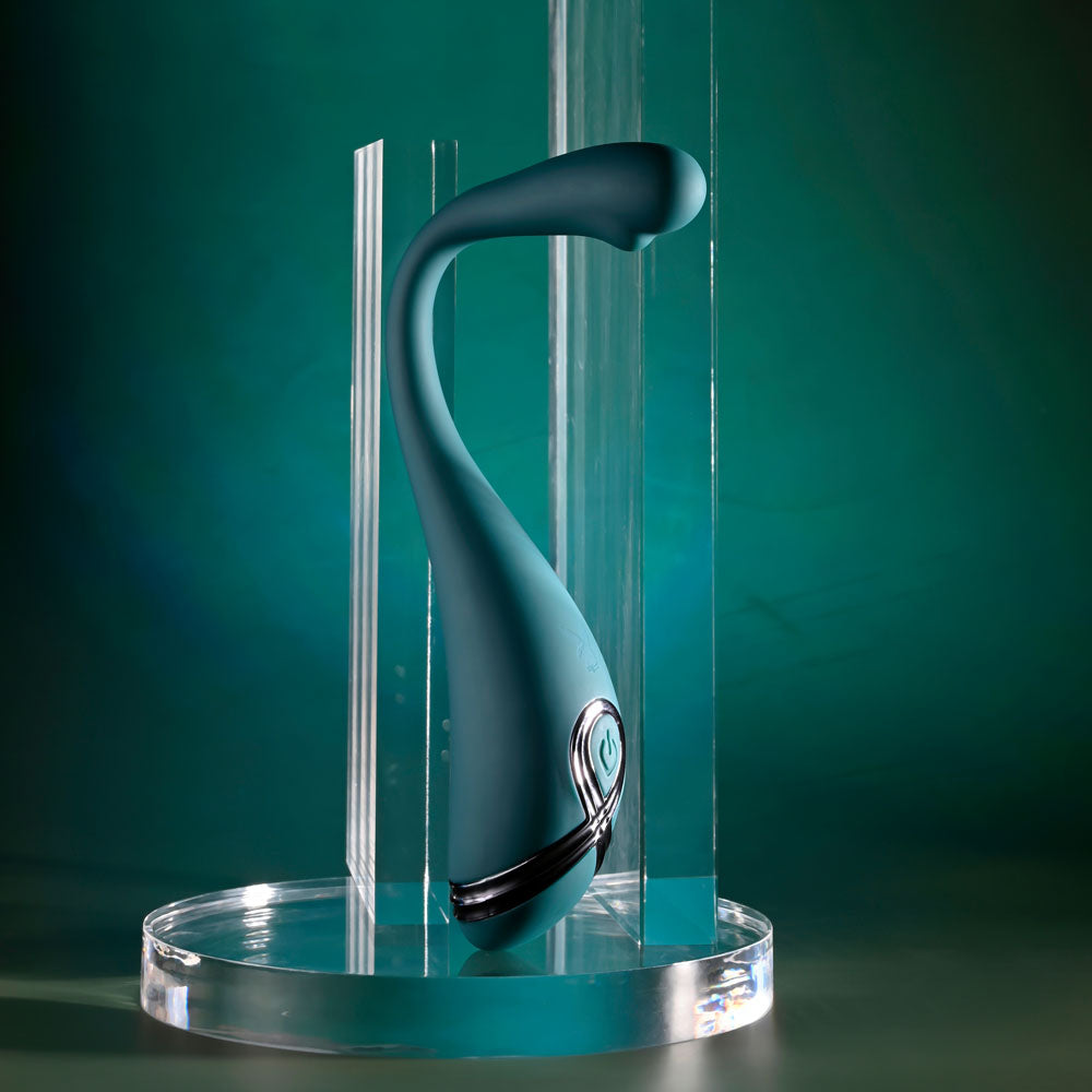 Playboy Pleasure Pinpoint Perfection – USB Rechargeable 19.3 cm Poseable Slim Vibrator > Sex Toys For Ladies > Clitoral Vibrators and Stimulators - Tophatter Daily Deals