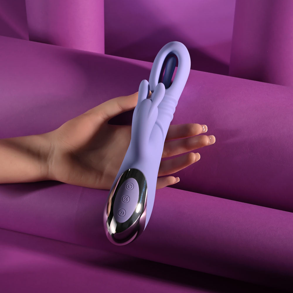 Playboy Pleasure Tap Me In – USB Rechargeable 24.2 cm Rabbit Vibrator > Vibrators > Ladies > Rabbit - Tophatter Daily Deals