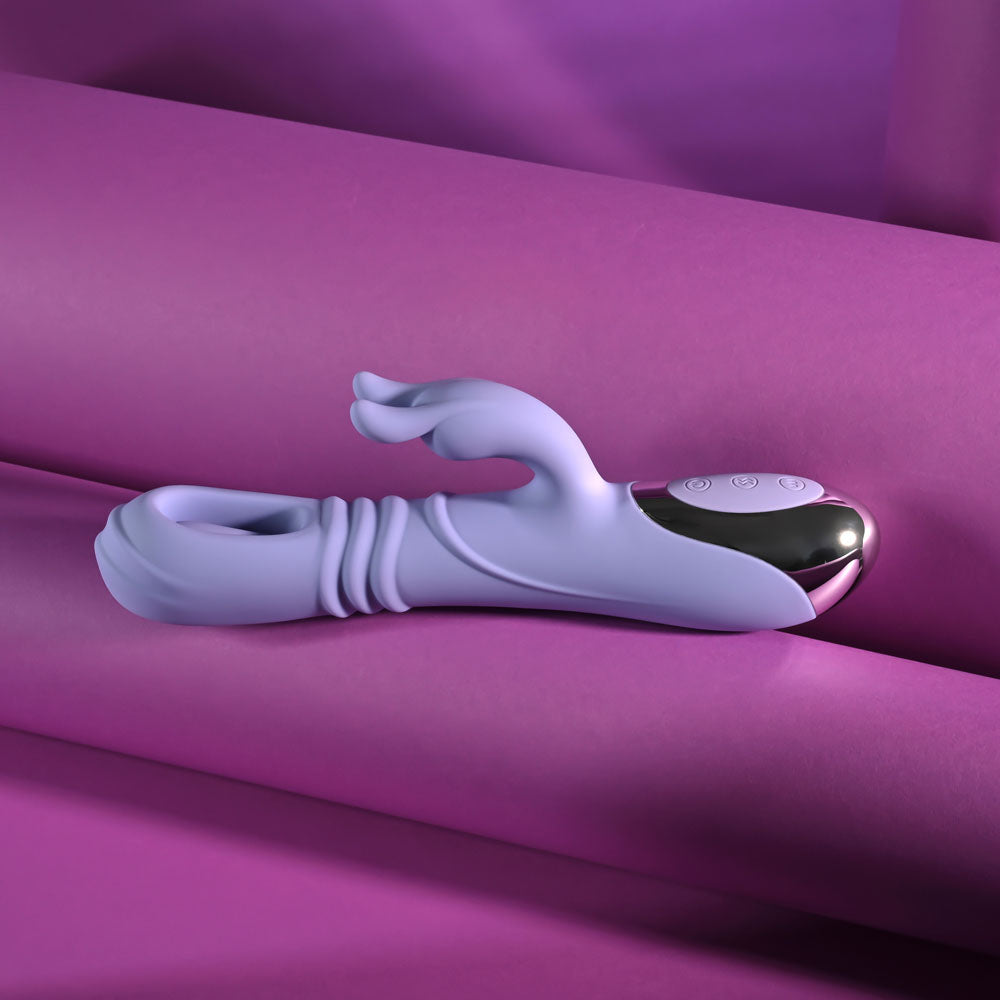 Playboy Pleasure Tap Me In – USB Rechargeable 24.2 cm Rabbit Vibrator > Vibrators > Ladies > Rabbit - Tophatter Daily Deals