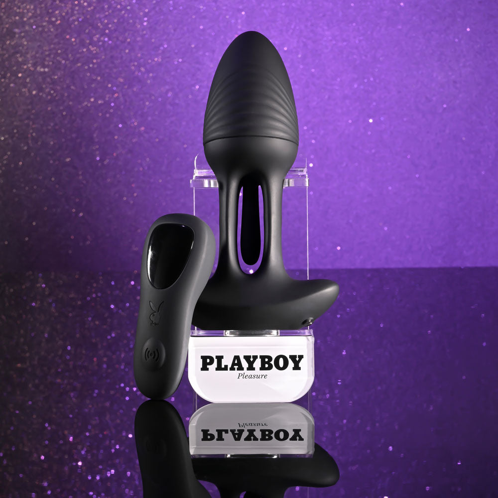 Playboy Pleasure Rim Shot – 11.4 cm USB Rechargeable Vibrating Butt Plug > Anal Range > Vibrating Butt Plugs - Tophatter Daily Deals