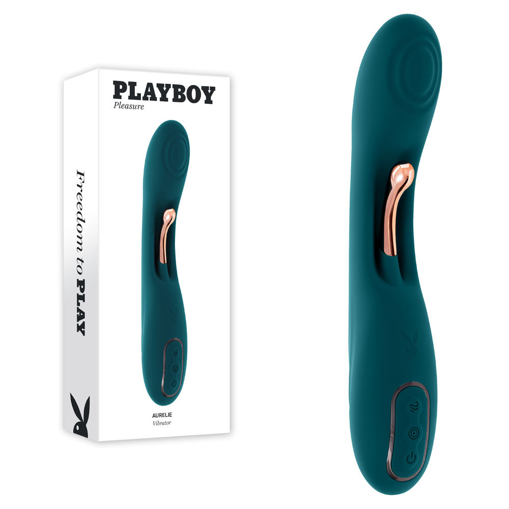 Playboy Pleasure Aurelie 22.7 cm Vibrator with Internal Flicker for G-Spot Stimulation > Sex Toys For Ladies > G-Spot Vibrators - Tophatter Daily Deals