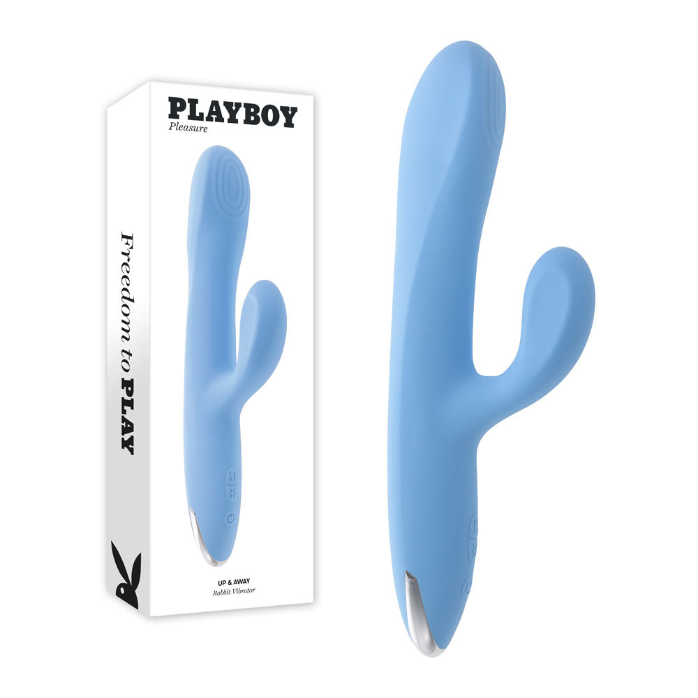 Playboy Pleasure Up and Away Rabbit Vibrator 26.7 cm Rechargeable > Vibrators > Ladies > Rabbit - Tophatter Daily Deals