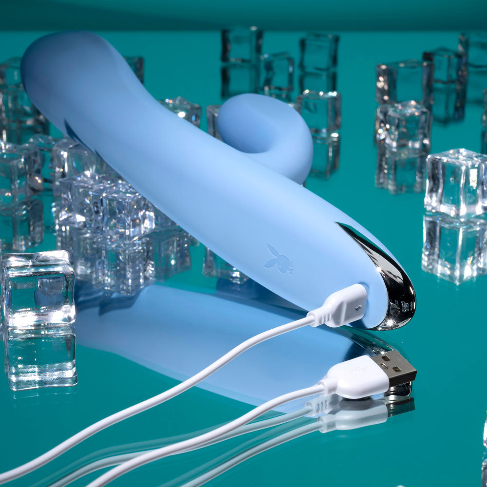 Playboy Pleasure Up and Away Rabbit Vibrator 26.7 cm Rechargeable > Vibrators > Ladies > Rabbit - Tophatter Daily Deals