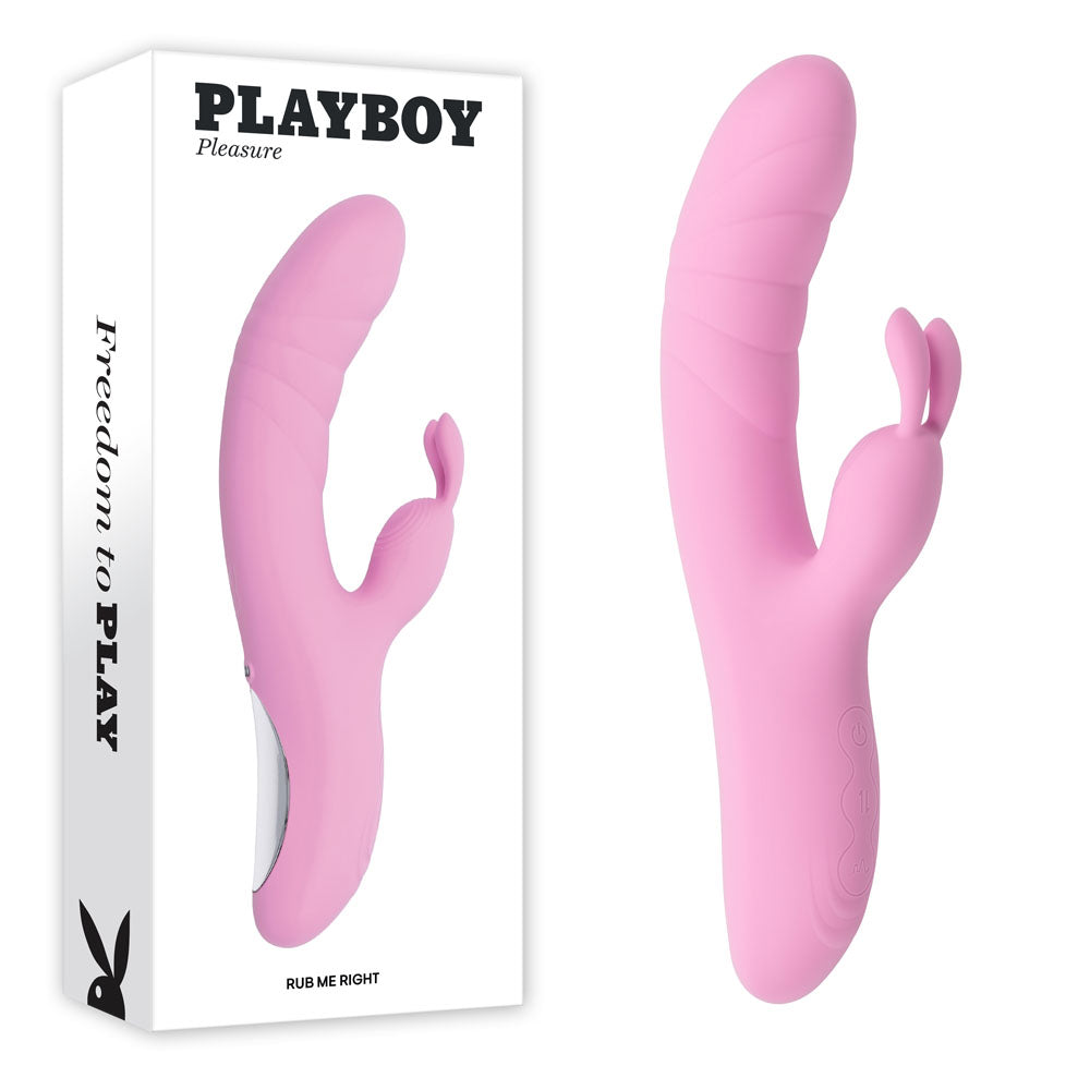 Playboy Pleasure Rub Me Right – Thrusting Rabbit Vibrator > Vibrators > Ladies > Rabbit Multi - Tophatter Daily Deals