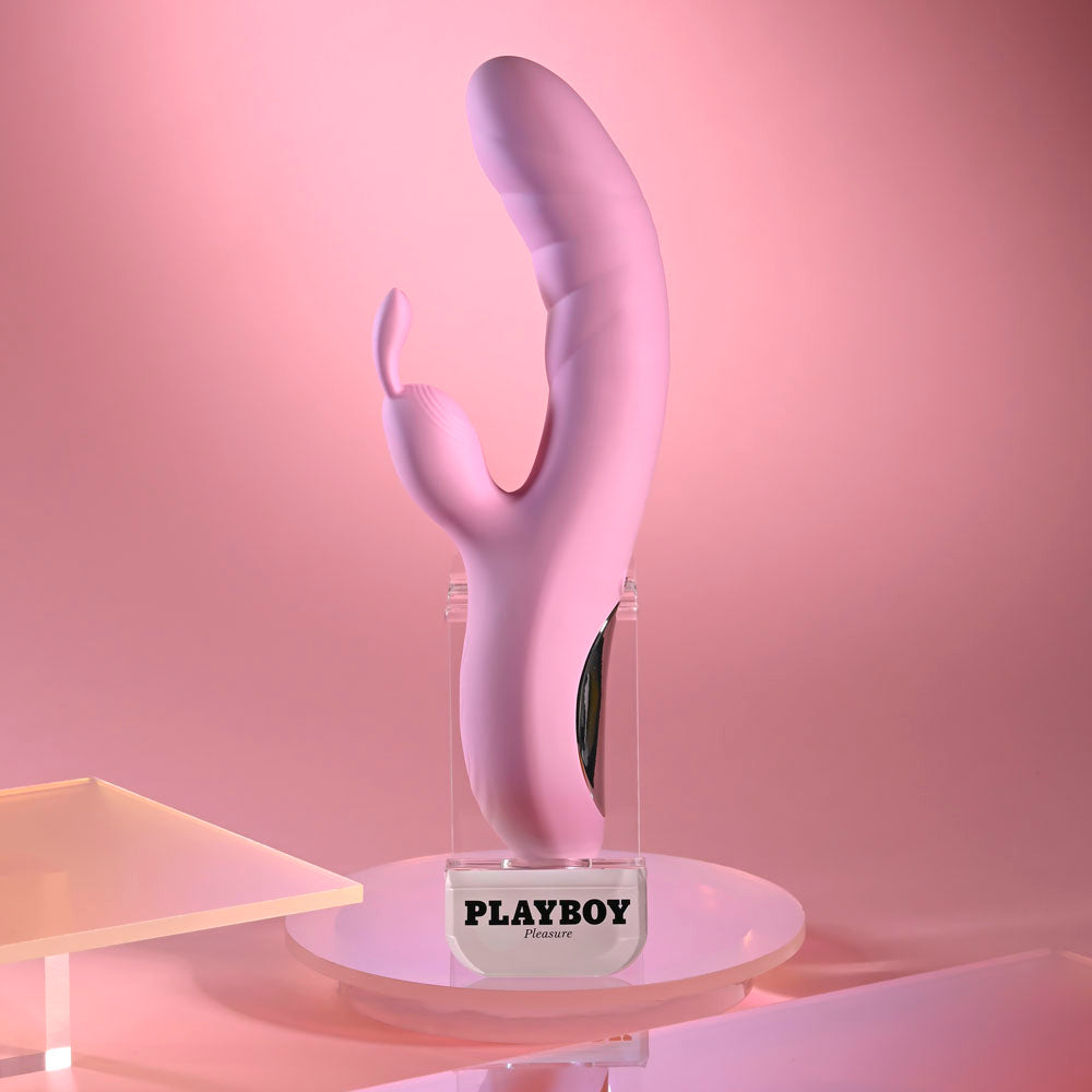 Playboy Pleasure Rub Me Right – Thrusting Rabbit Vibrator > Vibrators > Ladies > Rabbit Multi - Tophatter Daily Deals