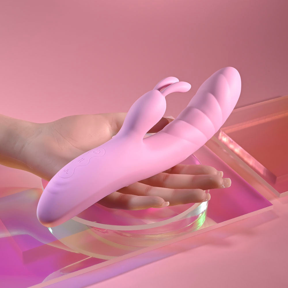 Playboy Pleasure Rub Me Right – Thrusting Rabbit Vibrator > Vibrators > Ladies > Rabbit Multi - Tophatter Daily Deals