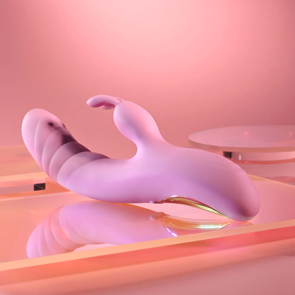 Playboy Pleasure Rub Me Right – Thrusting Rabbit Vibrator > Vibrators > Ladies > Rabbit Multi - Tophatter Daily Deals