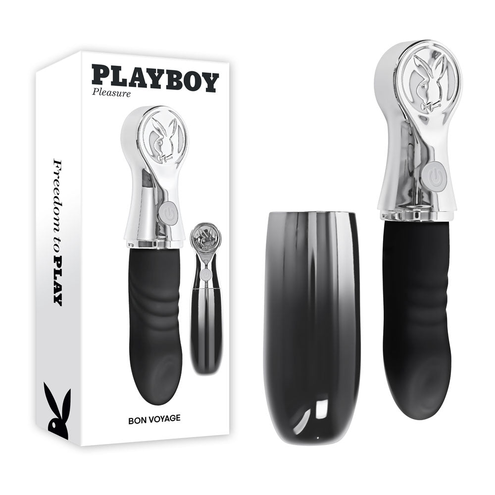 Playboy Pleasure Bon Voyage – USB-C Rechargeable 18.7 cm Tapping Vibrator > Vibrators > Standard Vibrators - Tophatter Daily Deals