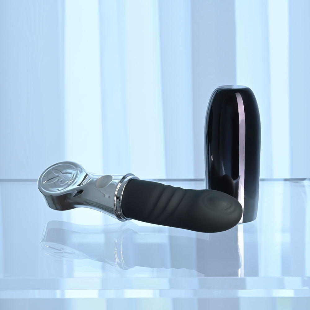 Playboy Pleasure Bon Voyage – USB-C Rechargeable 18.7 cm Tapping Vibrator > Vibrators > Standard Vibrators - Tophatter Daily Deals