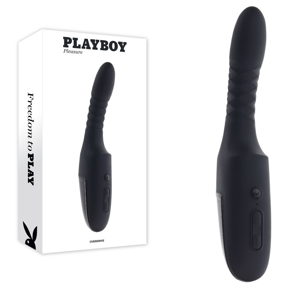 Playboy Pleasure Overdrive – 28.2 cm USB Rechargeable Thrusting Vibrator > Vibrators > Standard Vibrators - Tophatter Daily Deals