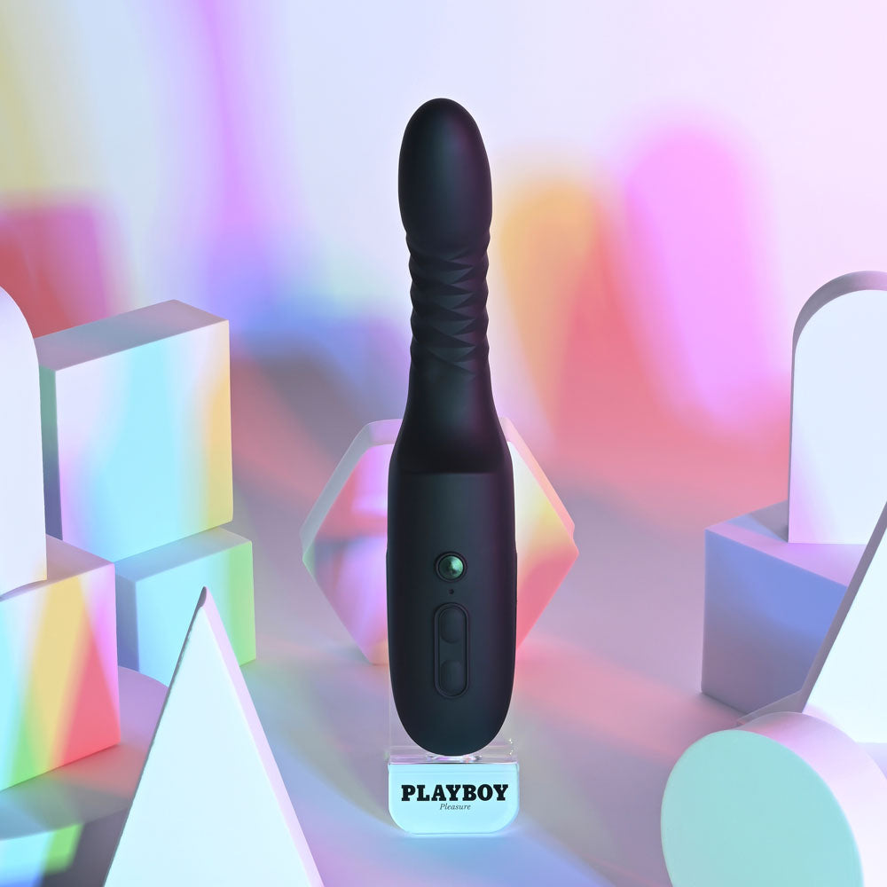 Playboy Pleasure Overdrive – 28.2 cm USB Rechargeable Thrusting Vibrator > Vibrators > Standard Vibrators - Tophatter Daily Deals