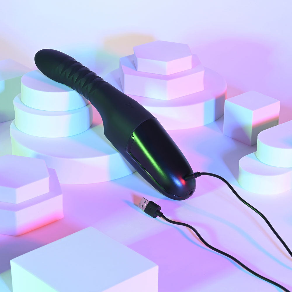 Playboy Pleasure Overdrive – 28.2 cm USB Rechargeable Thrusting Vibrator > Vibrators > Standard Vibrators - Tophatter Daily Deals