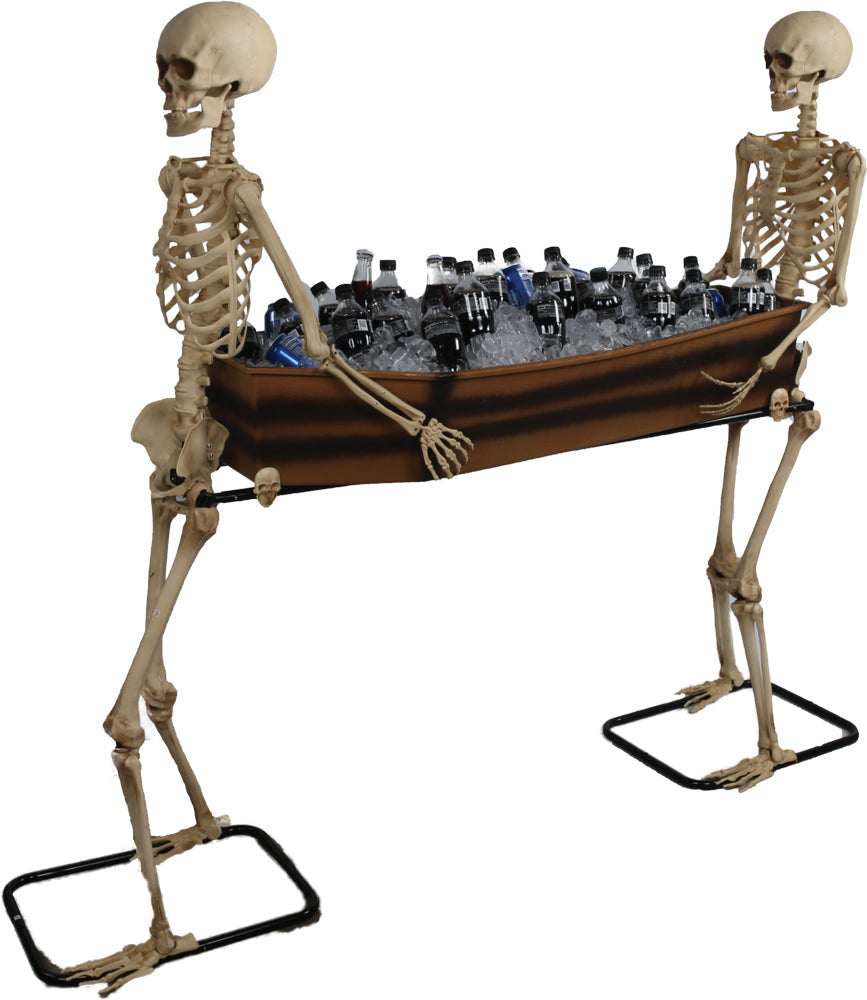 SKELETON CARRYING COFFIN Halloween Skeleton Decorations - Tophatter Daily Deals