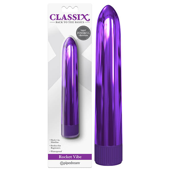 Classix Metallic Rocket Vibe – 7 Inch Vibrator > Vibrators > Standard Vibrators - Tophatter Daily Deals