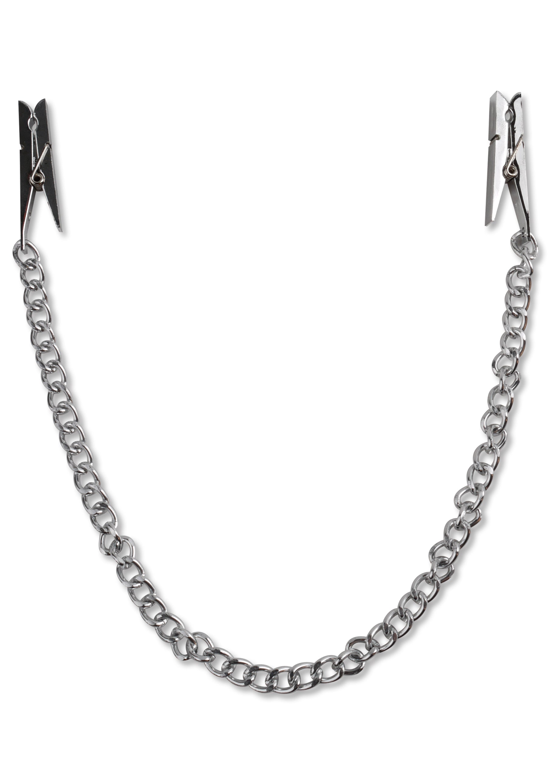 Fetish Fantasy Series Nipple Chain Clamps - Silver Nipple Clamps - Tophatter Daily Deals