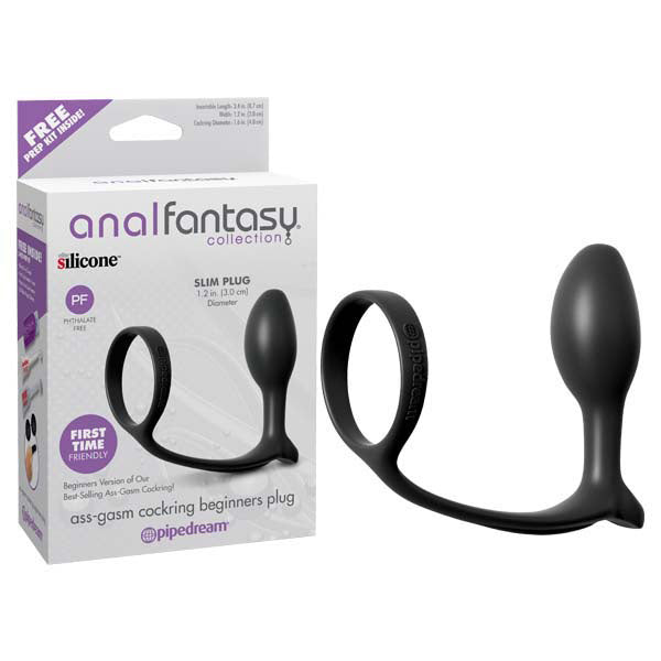 Anal Fantasy Ass-Gasm (Black) – Beginner Cock Ring Butt Plug > Anal Range > Prostate Plugs - Tophatter Daily Deals