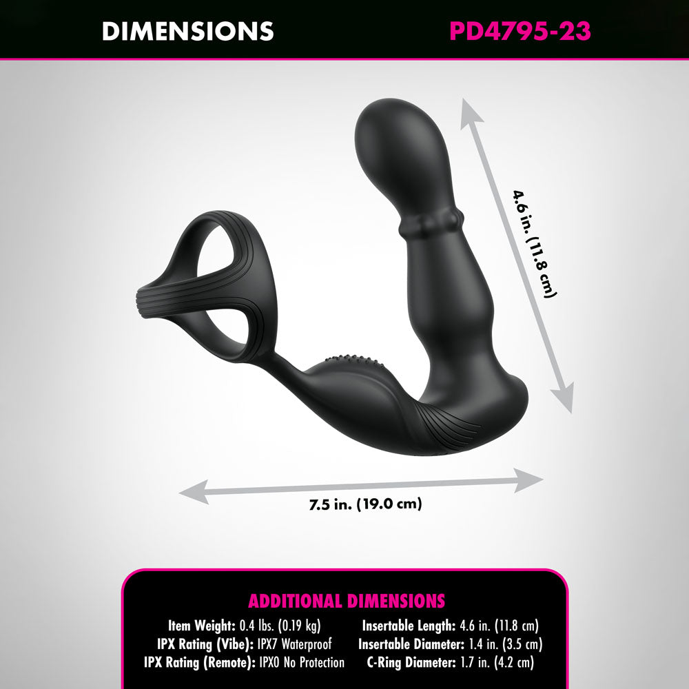Anal Fantasy Elite Ass-Gasm Slide & Glide – USB Rechargeable Prostate Massager with Cock Ring > Anal Range > Prostate Plugs - Tophatter Daily Deals