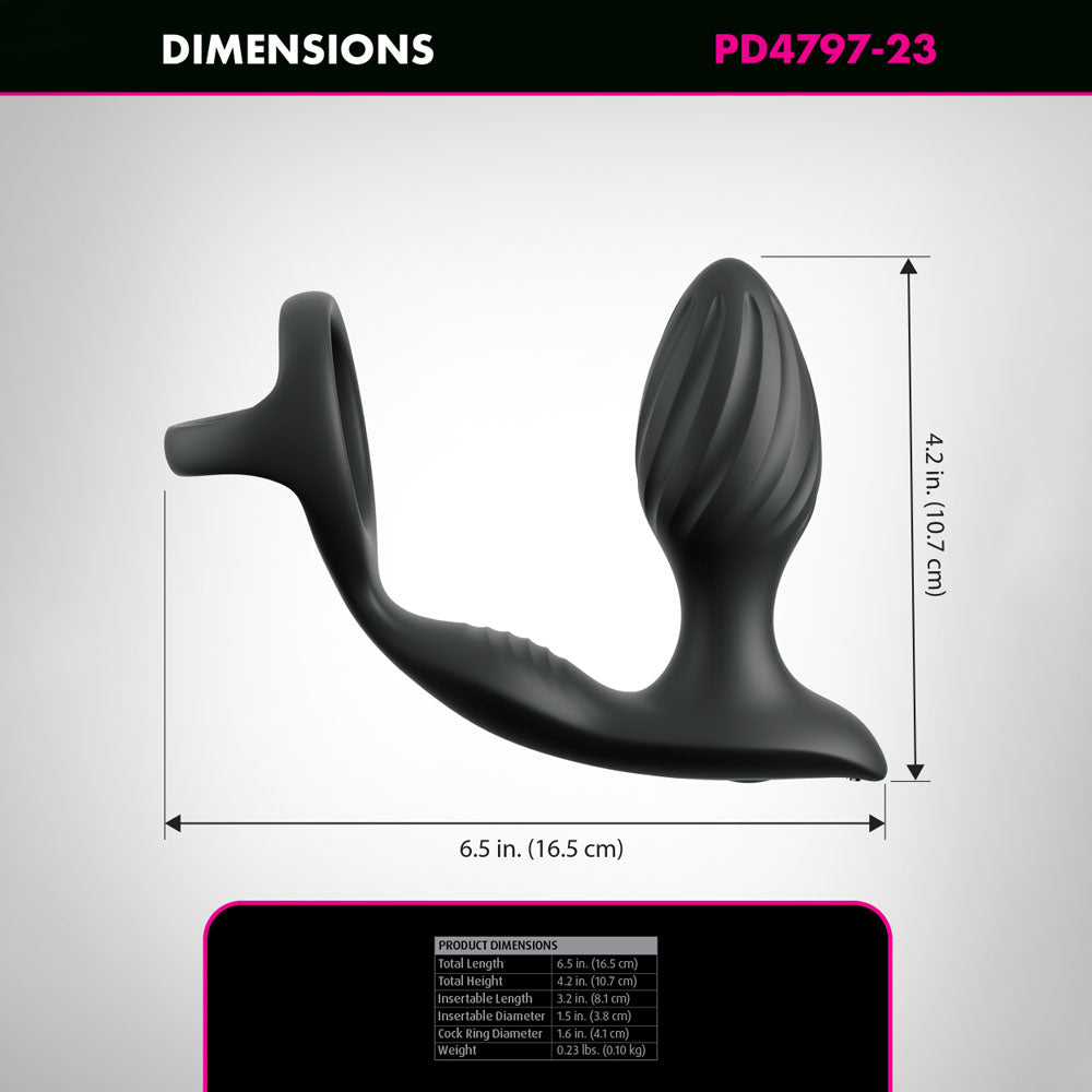 Anal Fantasy Elite Collection Ass-Gasm Gyro-Milk Pro (Black) – Prostate Massager > Anal Range > Prostate Plugs - Tophatter Daily Deals