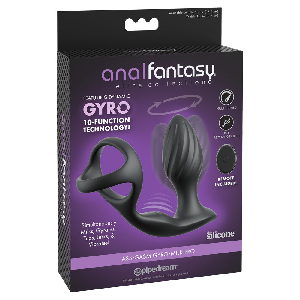 Anal Fantasy Elite Collection Ass-Gasm Gyro-Milk Pro (Black) – Prostate Massager > Anal Range > Prostate Plugs - Tophatter Daily Deals