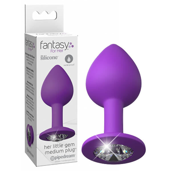 Fantasy For Her Little Gem Medium Plug Purple 8.1 cm Butt Plug > Anal Range > Jewel Butt Plugs - Tophatter Daily Deals