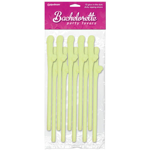 Dicky Sipping Straws Glow in the Dark Set of 10 Bachelorette Party Favors > Novelties > Party Supplies - Tophatter Daily Deals