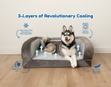 PupChill™ Cooling Bolster Dog Bed Pet Beds - Tophatter Daily Deals