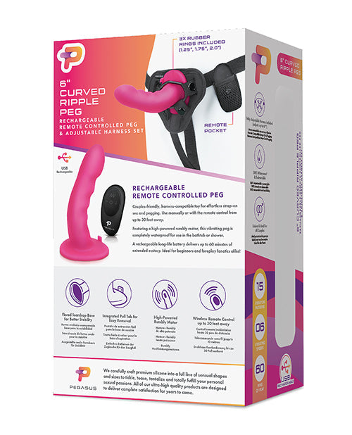 Pegasus Ripple Peg & Harness Set Strap Ons - Tophatter Daily Deals