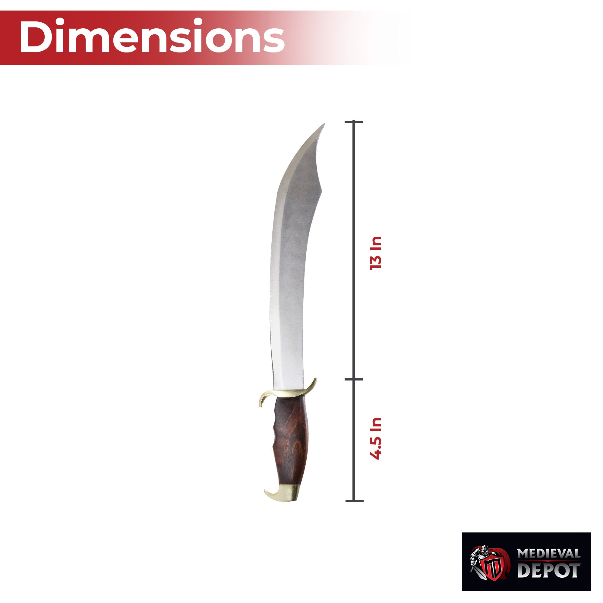 Persian Warrior Arabian Short Scimitar Sword With Leather Sheath Knives - Tophatter Daily Deals