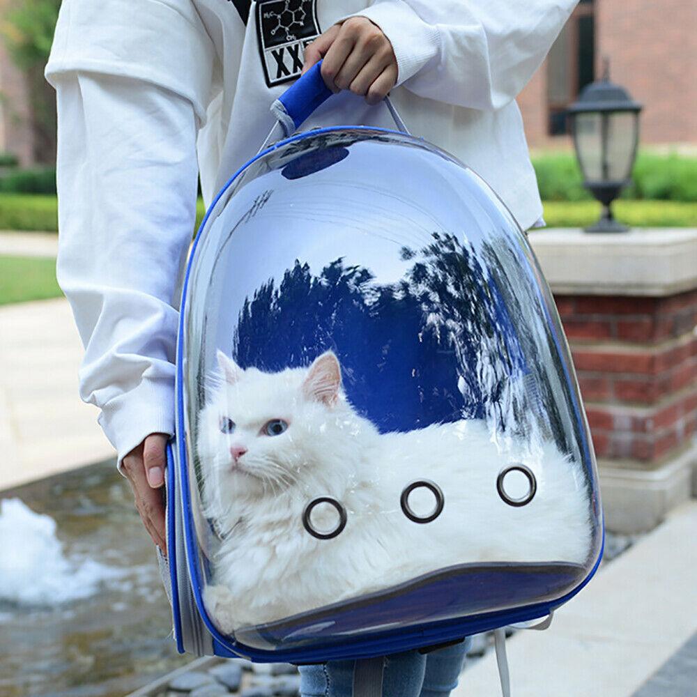 Cat Travel Backpack - Astronaut Window Dog Cat Pet Travel Bag Carrier Breathable Transparent Backpack Pet Products - Tophatter Daily Deals