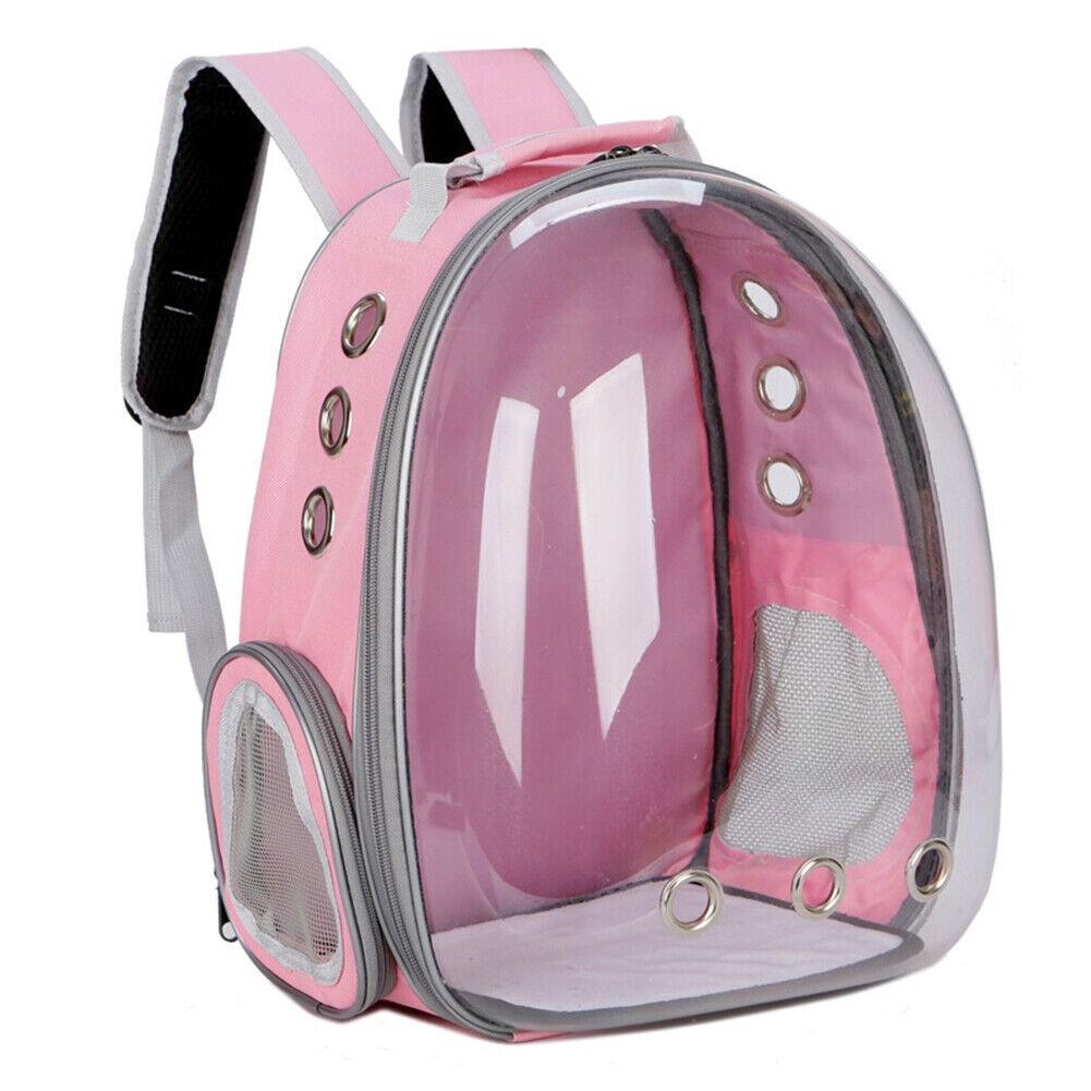 Cat Travel Backpack - Astronaut Window Dog Cat Pet Travel Bag Carrier Breathable Transparent Backpack Pink Pet Products - Tophatter Daily Deals