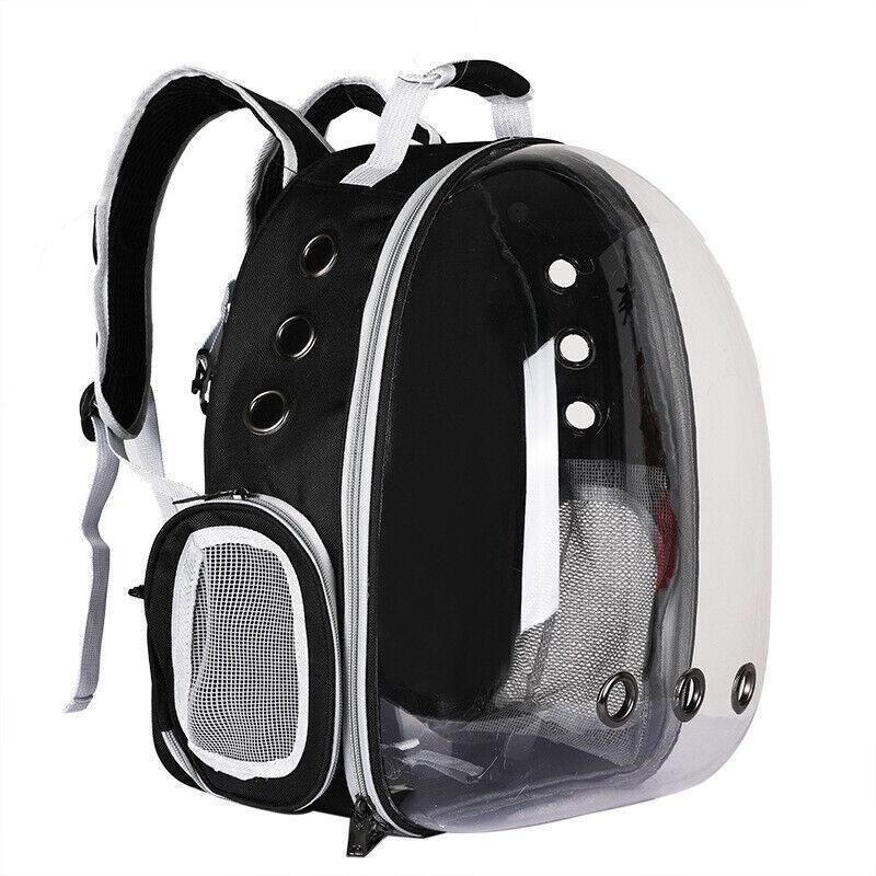 Cat Travel Backpack - Astronaut Window Dog Cat Pet Travel Bag Carrier Breathable Transparent Backpack Black Pet Products - Tophatter Daily Deals