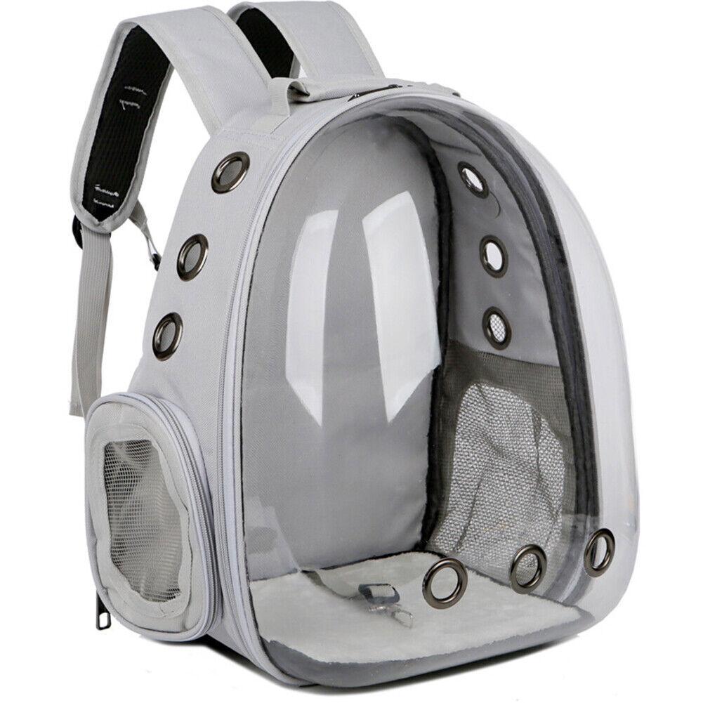 Cat Travel Backpack - Astronaut Window Dog Cat Pet Travel Bag Carrier Breathable Transparent Backpack Grey Pet Products - Tophatter Daily Deals