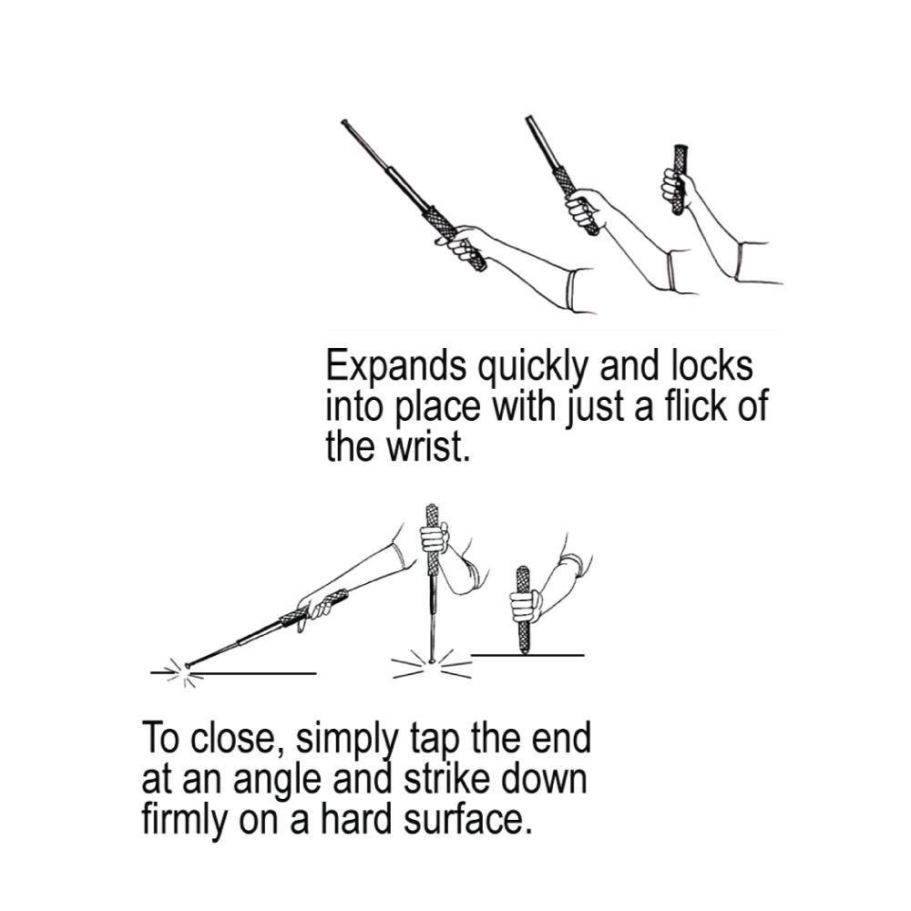 16" Expandable Steel Baton Baton - Tophatter Daily Deals