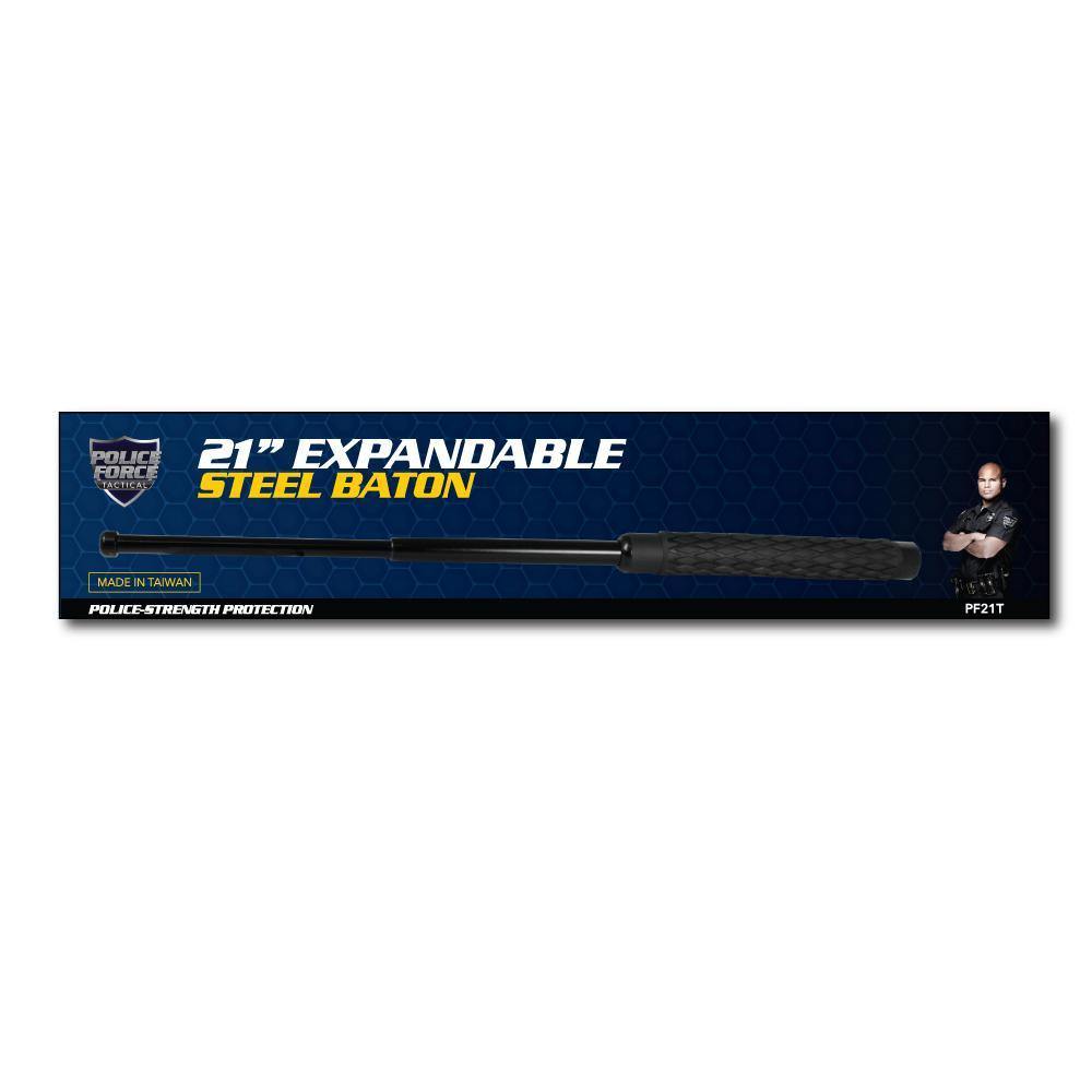 21" Expandable Steel Baton Baton - Tophatter Daily Deals