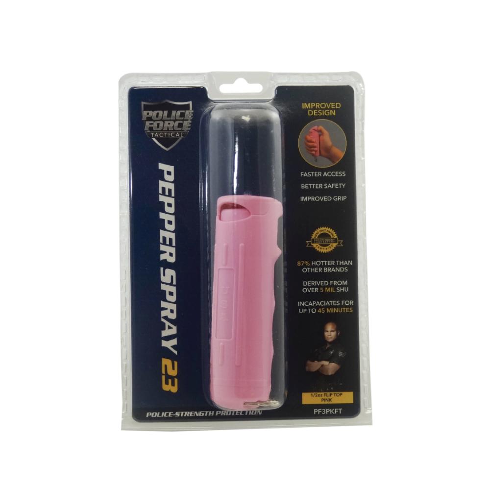 Police Force 23 Stream Pepper Spray 0.5 oz Flip Top pepper spray - Tophatter Daily Deals