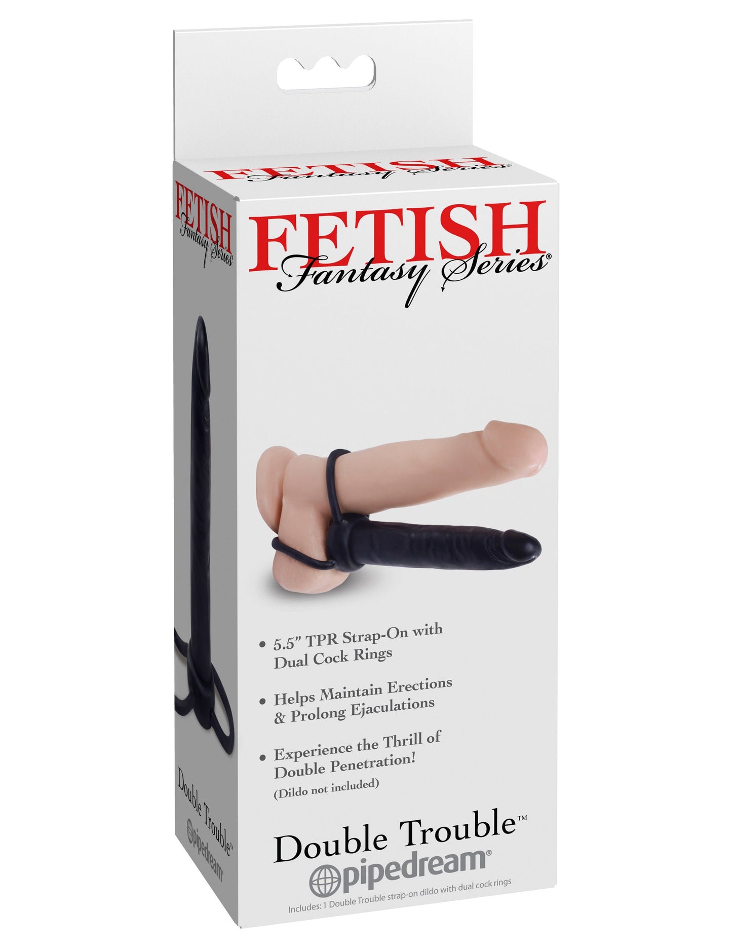 Fetish Fantasies Double Trouble 5.5" Strap-On Dildo Black > Anal Range > Anal Probes - Tophatter Daily Deals