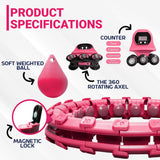 MASKURA Smart Weighted Hula Hoop With Counter 24 knots - Weight Loss Hula Hoop, Smart Fitness, Adjustable Ring Size With Counter Suitable For Adult Exercise & Fitness - Tophatter Daily Deals